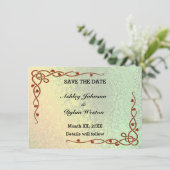 Tons d'automne Jaune vert Enregistrer la carte de  (Debout devant)