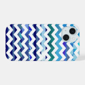 tons de bleu à motif chevron (Verso Horizontal)