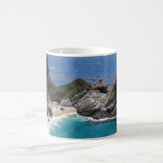 Tons de bleu - Paysage côtier Photo Mug (Centre)