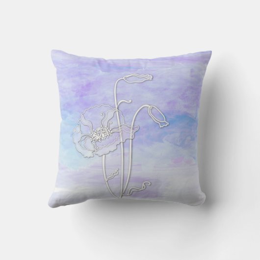 TONS DE BLUES COULEUR D'EAU ET POPIES COUSSIN (Verso)