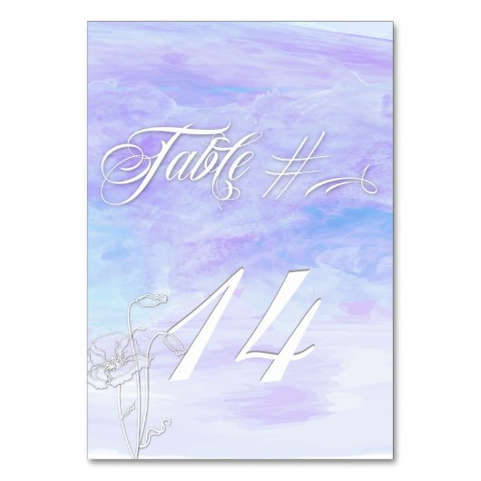 TONS DE BLUES COULEUR D'EAU POPIES CARTES DE TABLE (Par défaut)