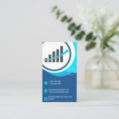 Tons de Carte de visite bleu (Debout devant)