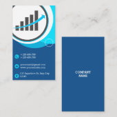 Tons de Carte de visite bleu (Devant / Derrière)