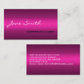 Tons de Carte de visite rose (Devant / Derrière)