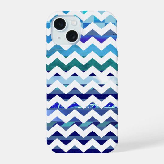 tons de chevron à motifs bleus (Verso)
