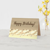Tons de coeur Brown, carte d'anniversaire pour hom (Fleur jaune)
