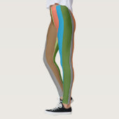 Tons de couleur chauds leggings rayés (Gauche)