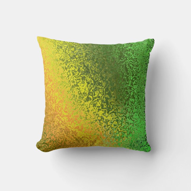 Tons de Coussin Motif vert et or (Recto)