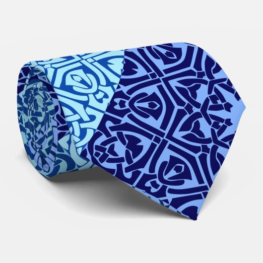 Tons de cravate motif bleu (Roulé)