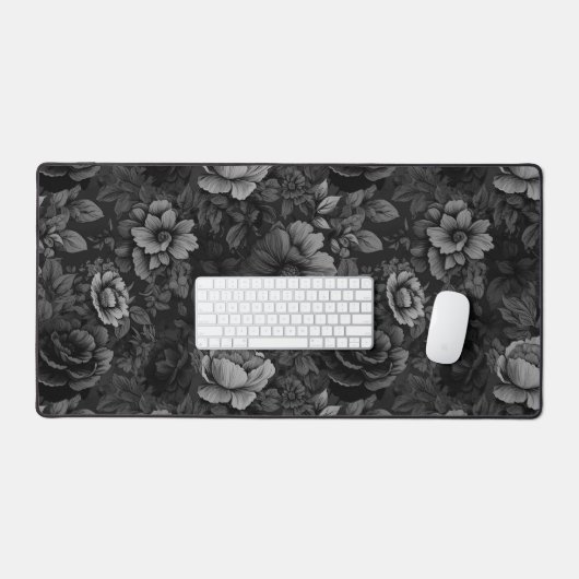 Tons de gris floral (Clavier et souris)