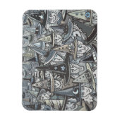 TONS DE HALLOWEEN WITCH GRIS RASSEMBLANT MAGNET (Vertical)