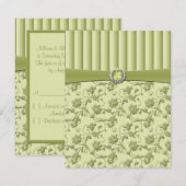 Tons de la carte R.S.V.P. Flore verte (Devant / Derrière)