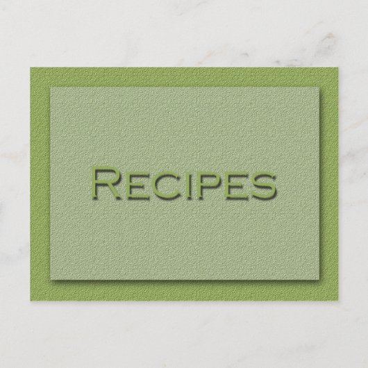 Tons de la carte verte Recette (Devant)