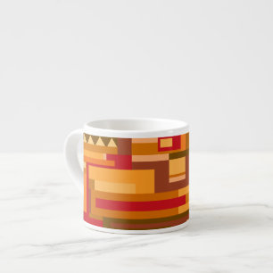Tons de la Terre motif abstrait espresso mug