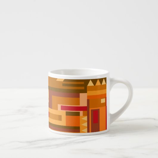 Tons de la Terre motif abstrait espresso mug (Droite)