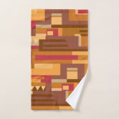 Tons de la Terre rouge brun motif (Serviette à main)