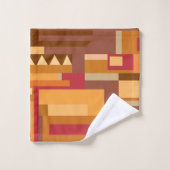 Tons de la Terre rouge brun motif (Gant de toilette)