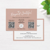 Tons de la Terre Script moderne code QR carte de r (Bureau)