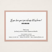 Tons de la Terre Script moderne code QR carte de r (Dos)