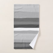 Tons de lignes Gris Motif Abstrait (Serviette à main)
