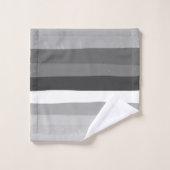 Tons de lignes Gris Motif Abstrait (Gant de toilette)