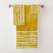 Tons de Motif blanc et jaune rayé (En situation)