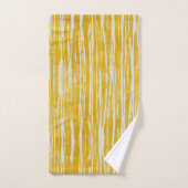 Tons de Motif blanc et jaune rayé (Serviette à main)