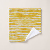 Tons de Motif blanc et jaune rayé (Gant de toilette)