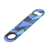 Tons de motif en vitrail bleu (Devant angulaire)