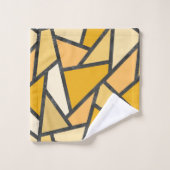 Tons de motif en vitrail jaune (Gant de toilette)