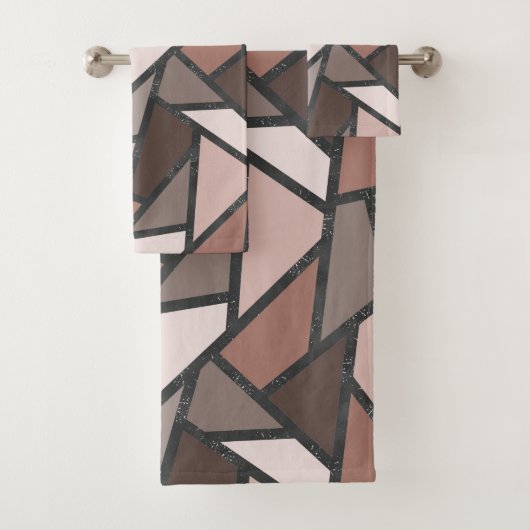 Tons de motif en vitrail marron (En situation)