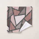 Tons de motif en vitrail marron (Gant de toilette)