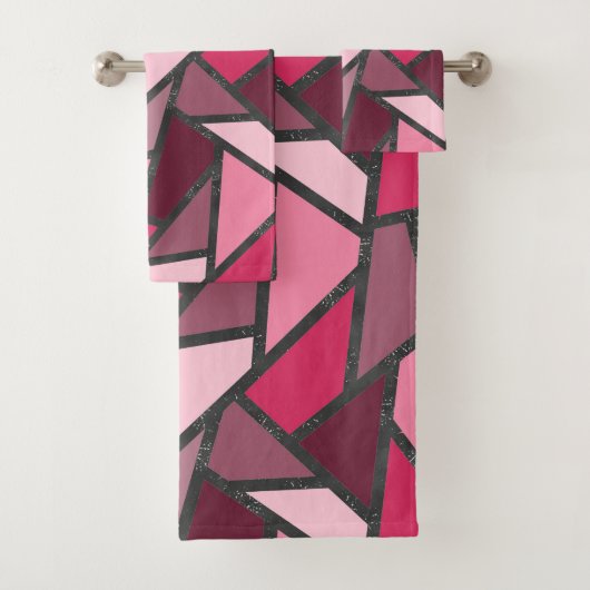 Tons de motif en vitrail rose (En situation)