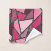 Tons de motif en vitrail rose (Gant de toilette)