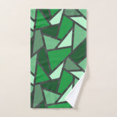 Tons de motif en vitrail vert (Serviette à main)