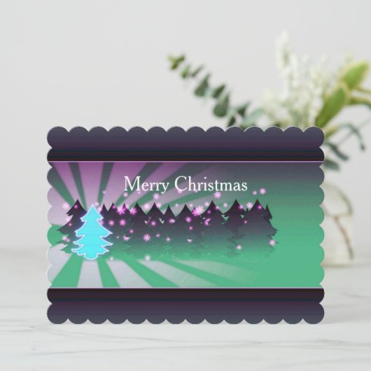 Tons de Noël de la carte verte à plat (Debout devant)