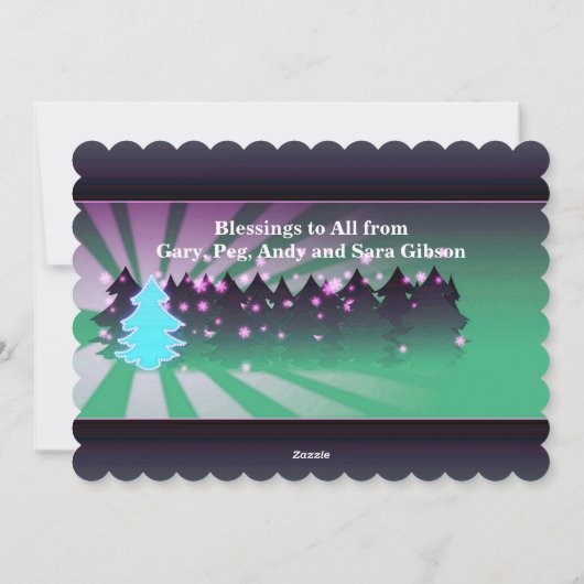 Tons de Noël de la carte verte à plat (Dos)