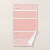 Tons de pêche monogramme avec blanc (Serviette à main)