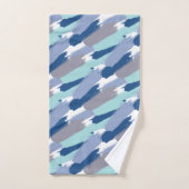 Tons de pinceau bleu (Serviette à main)