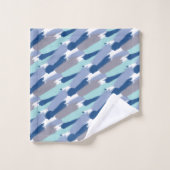 Tons de pinceau bleu (Gant de toilette)