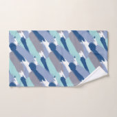 Tons de pinceau bleu (Serviette à main)