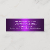 Tons de pourpre Cartes de visite maigres (Dos)