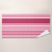 Tons de rayures roses (Serviette de bain)