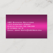 Tons de rose Carte de visite professionnel (Dos)