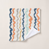 Tons de terre Motif ondulé (Gant de toilette)