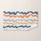 Tons de terre Motif ondulé (Serviette à main)