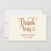 Tons de Terre rétro | CARTE DE REMERCIEMENTS (Devant)