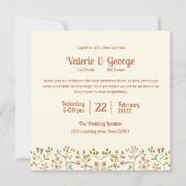 Tons de Terre rétro | carte Faire-part de mariage (Dos)