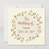 Tons de Terre rétro | carte Faire-part de mariage (Devant)