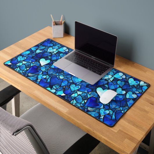 TONS DE VERRE BLEU VERT STAINÉ RESSEMBLENT LES COE (Bureau 2)